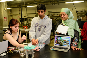 students working on prototype