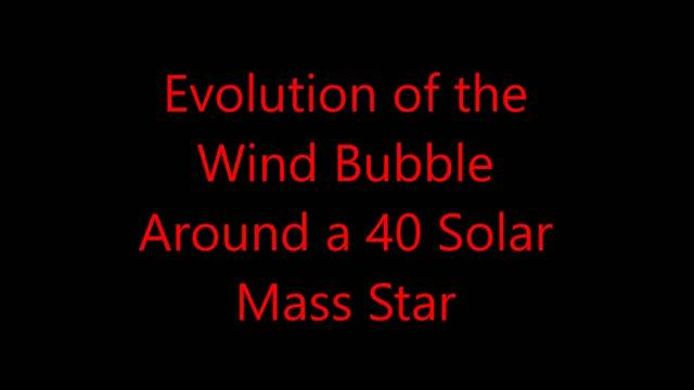 Wind Bubble Around a 40-solar-mass Star