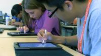 Students Testing the iPad App