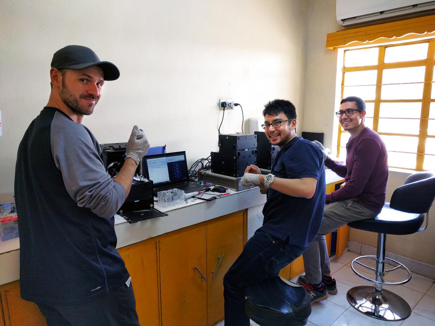 Researchers in Kakuma at Bench