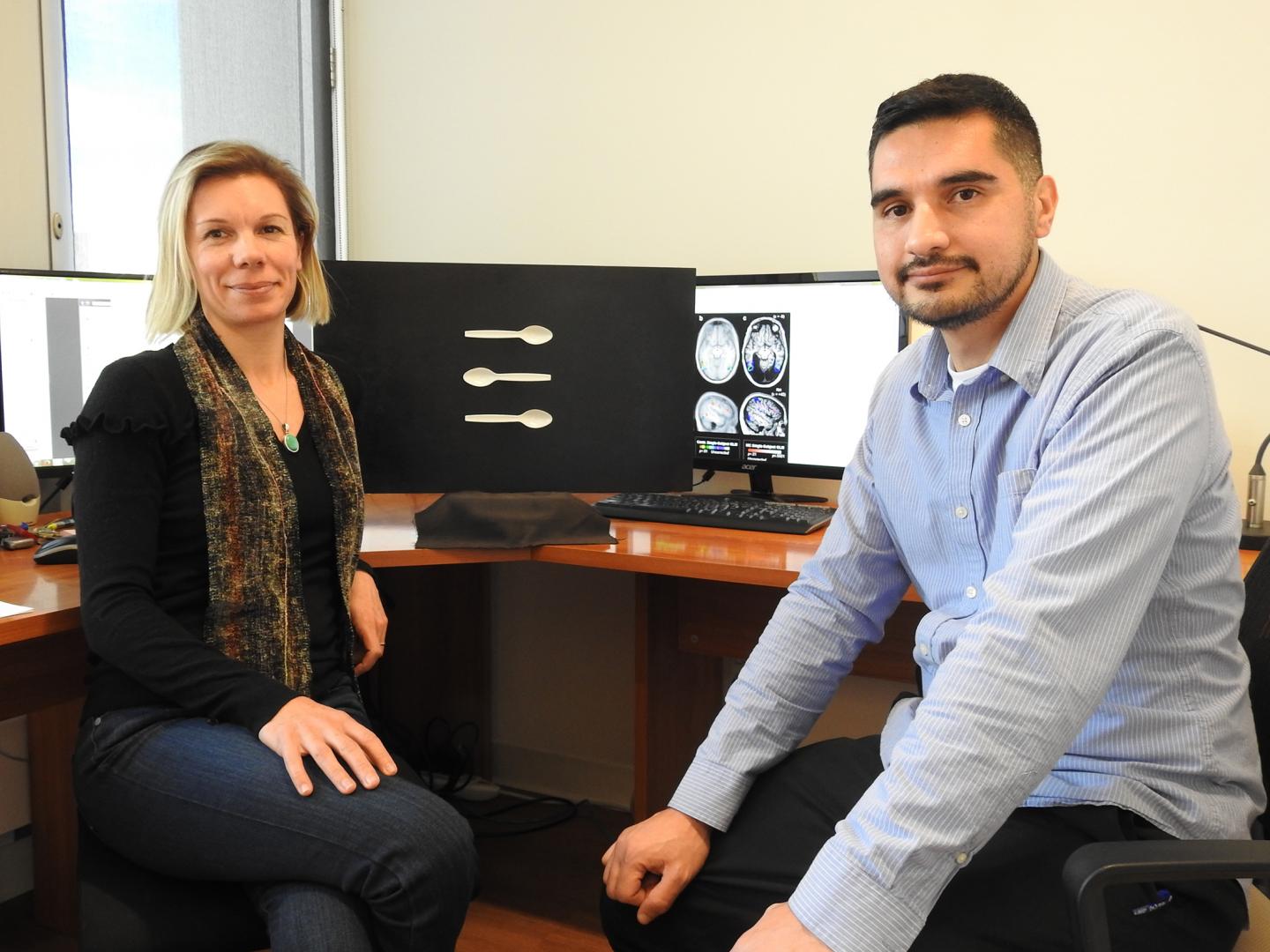 Jacqueline Snow and Michael Gomez in the Snow Lab