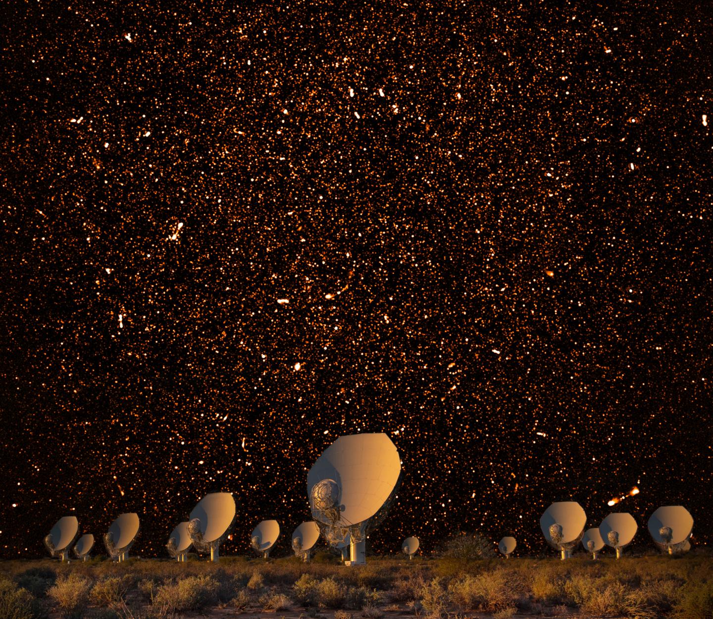 Composite of Radio Galaxies and MeerKAT  Telescope