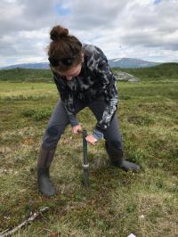 Elizabeth Herndon Collects a Soil Core