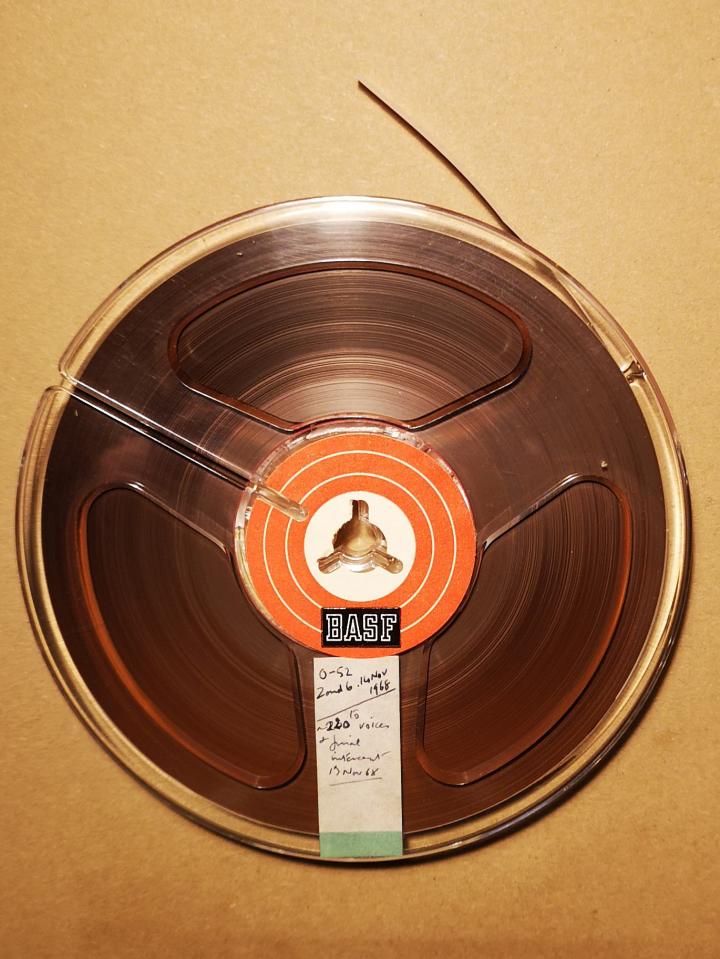 Photos of the Tape Box and the Tape of Original Zond 6 Recording
