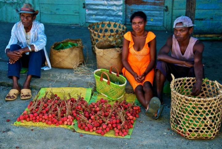 Lychee Sellers in Madagascar