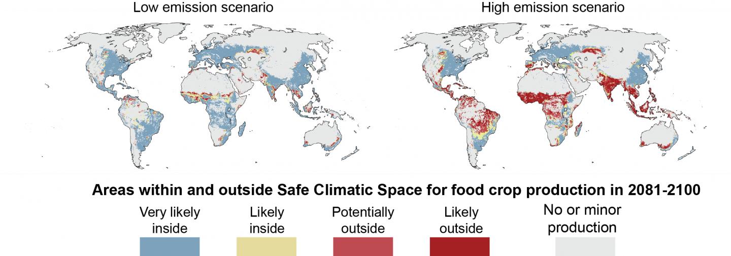 Comparion of high and low emission scenarios