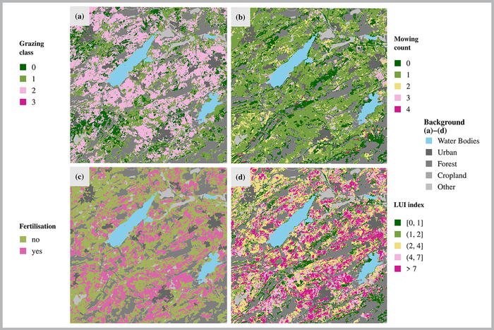 grassland management regime and respective land-use intensity based on satellite data