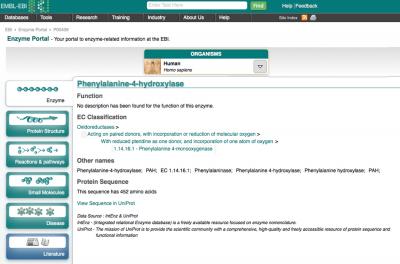Enzyme Portal Search Result Page