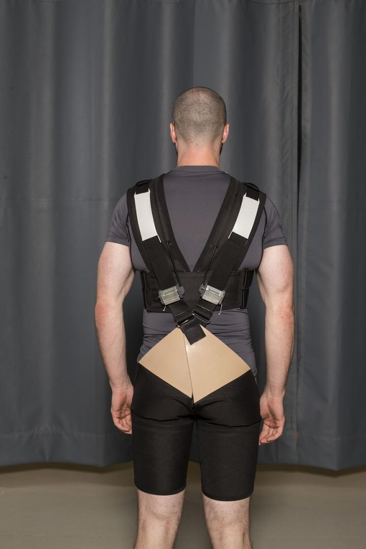 Smart Undergarment Lessens Back Stress, Back View