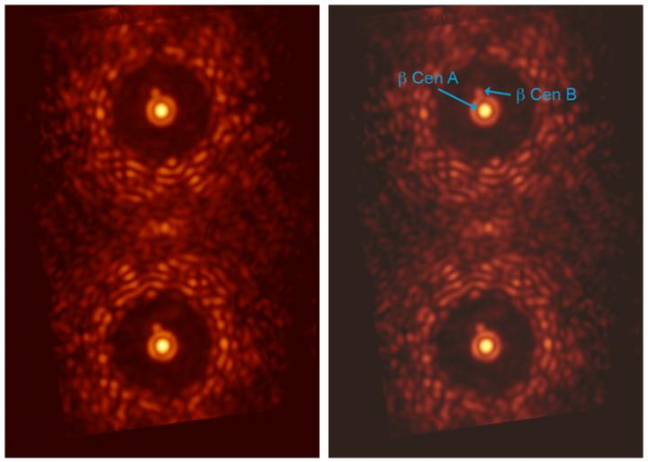 Double Image of the Star Beta Centauri