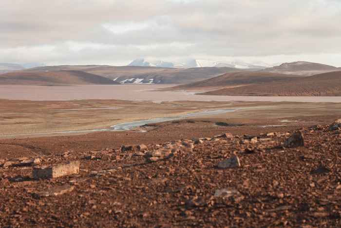 Melting ice caps on the islands of Severnaya Zemlya