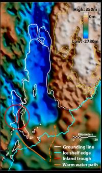 Map of Pathways Leading under Glacier