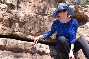 Dr Adriana Dutkiewicz in the Flinders Ranges