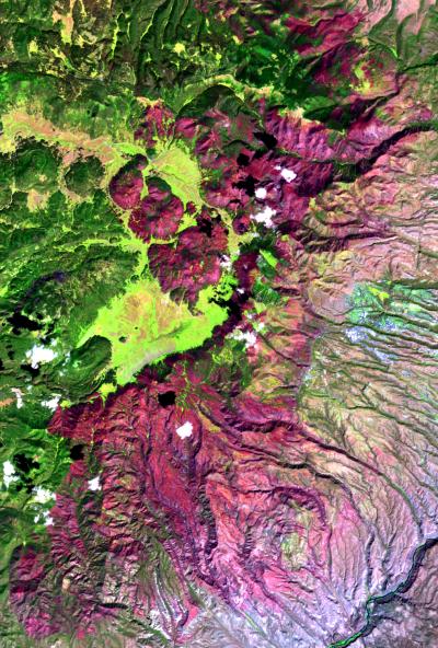 Satellite Image of Las Conchas Wildfire