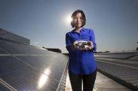 Dr Xiaojing Hao with the New CZTS Solar Cells, Univeristy of New South Wales
