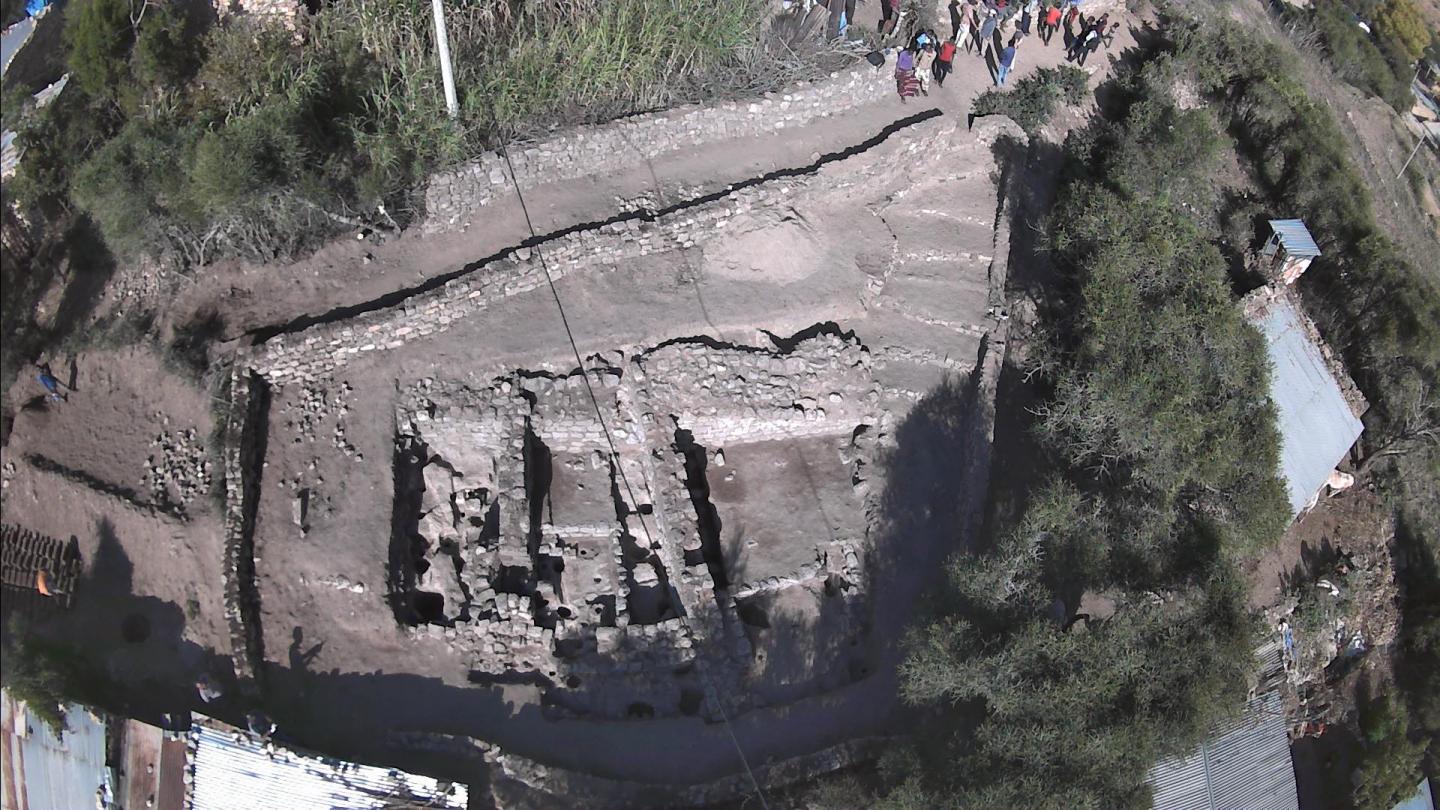 Drone Photo of Medieval Muslim Merchant Houses and Workshops