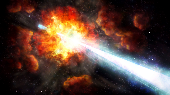 Artist's illustration of a gamma-ray burst