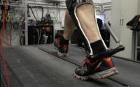 Men Walking on Treadmill with a Passive-Elastic Ankle Exoskeleton Attached