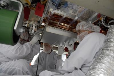 Installing GLAST's High-gain Antenna