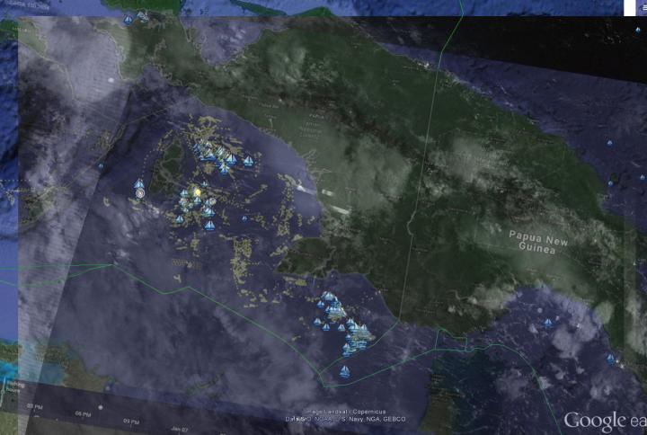 VIIRS and VMS Data Combined