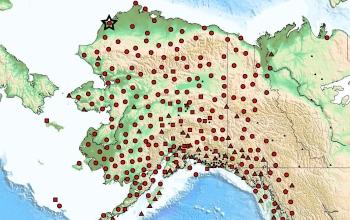 Map of EarthScope Alaska Transportable Array Stations