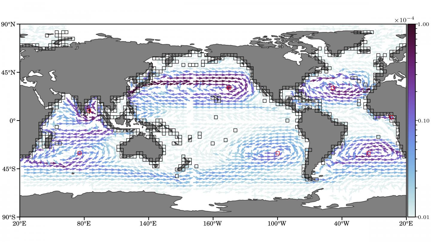 Ocean currents and garbage patches