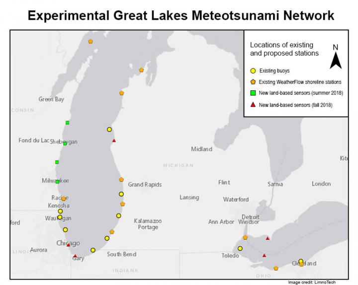 Experimental Great Lakes Meteotsunami in Michigan.