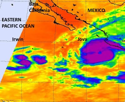 NASA Infrared View of Tropical Storm Irwin