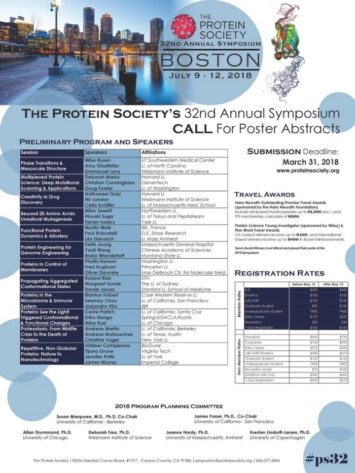 The Protein Society 2018 Call [IMAGE] EurekAlert! Science News Releases