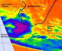 NASA Infrared Image of Cyclone Giovanna
