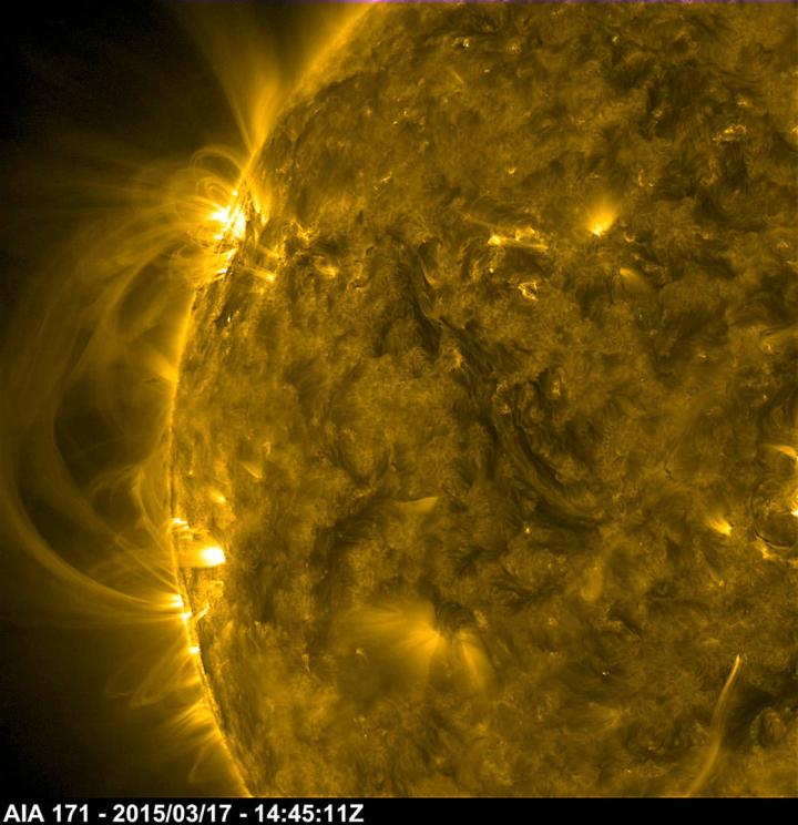 NASA Sees Sun's Active Regions in Profile