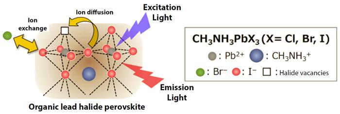 Figure 1: Ion behavior in organic lead halide perovskite