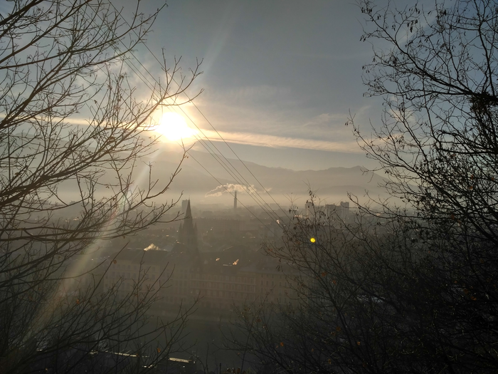 Fine particle pollution event (smog) in Grenoble, 2016.