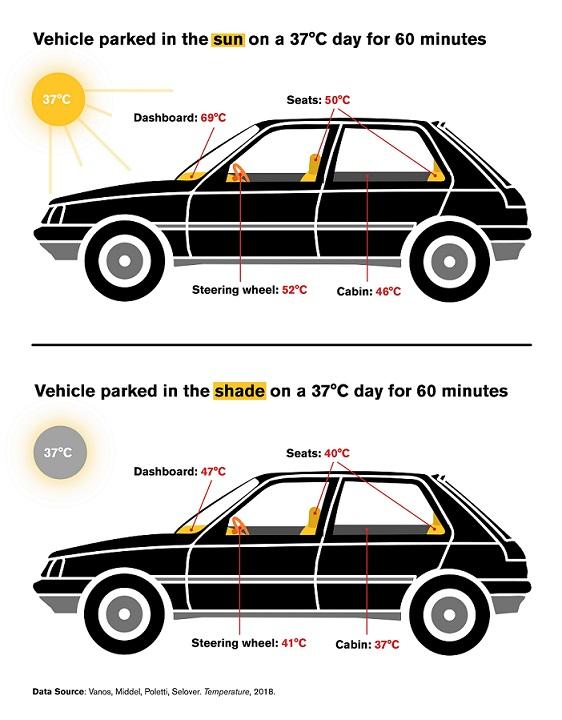 How Heat Affects Cars Infographic