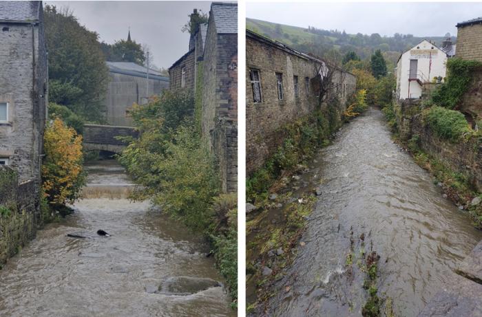 Steep sections of the upper River Irwell