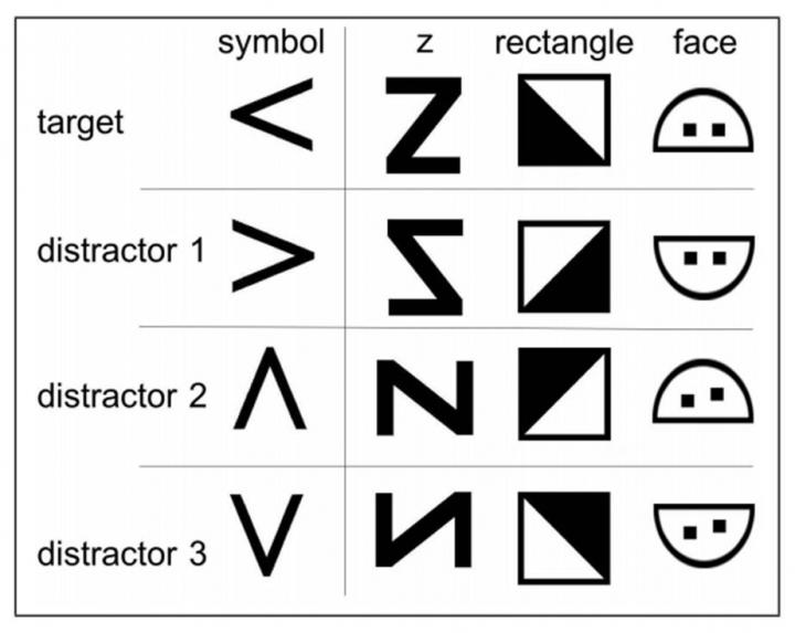 Example of visual icons designed