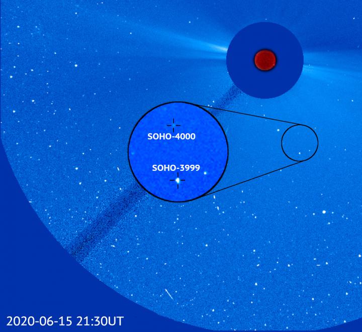 SOHO's 3,999th and 4,000th Comet Discoveries