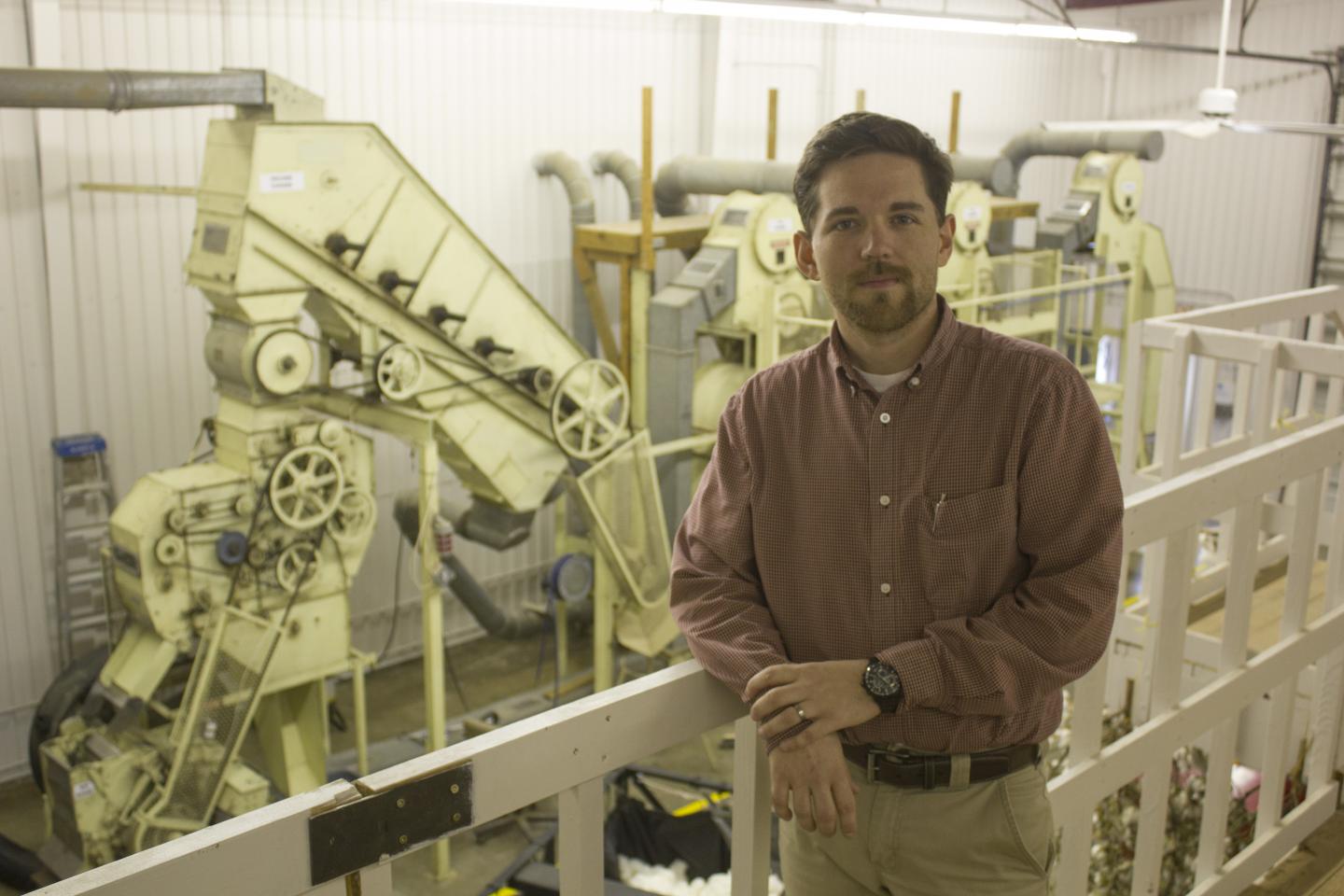 Tyson Raper in the UT Cotton MicroGin