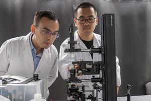 Image 2 - Asst Prof Shen Yijie (left) and PhD student Zhu Liuhao