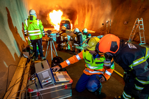 Electric Vehicle Fire in Tunnel