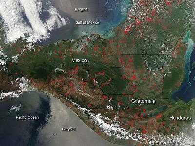 Fires in Central America
