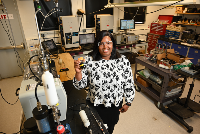 Ogochukwu (Ogo) Enekwizu in her lab