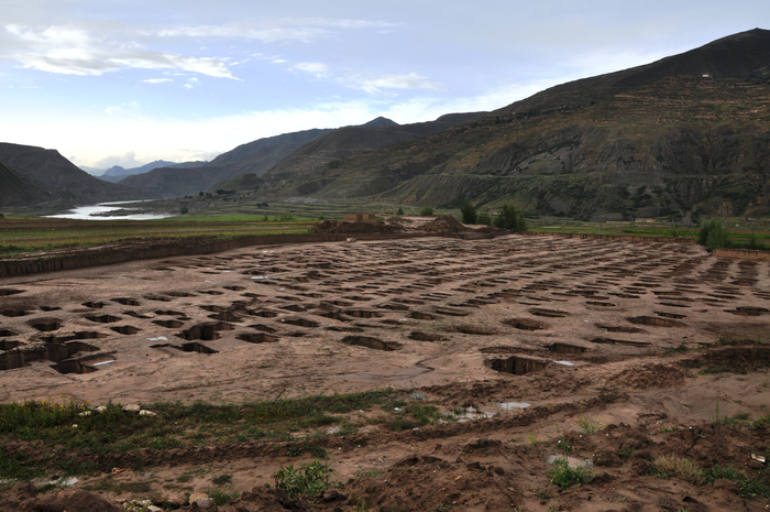 Post-excavation image of Mogou cemetery in northwestern China
