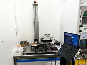 The bio-organic film printer (pictured) used to fabricate β-glycine nano-crystalline films was built by the research team. The printer and its relevant technique are US patent pending.