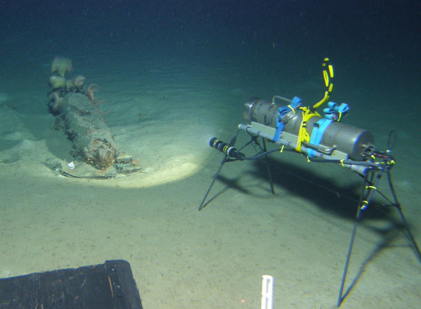 Time-Lapse Camera Deployed Near a Sea-Dumped Munition
