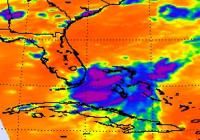 NASA Infrared Image of Tropical Depression Emily