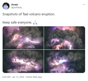 Taal volcano lightning