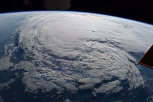 Satellite view of hurricane