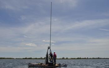 Scientists Collect a Sediment Core