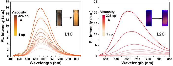 Alterations in the luminescence intensity of activatable phosphorescent probes following viscosity modifications